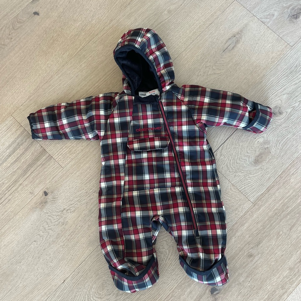 OBERMEYER • baby snowsuit plaid size 6-12 month